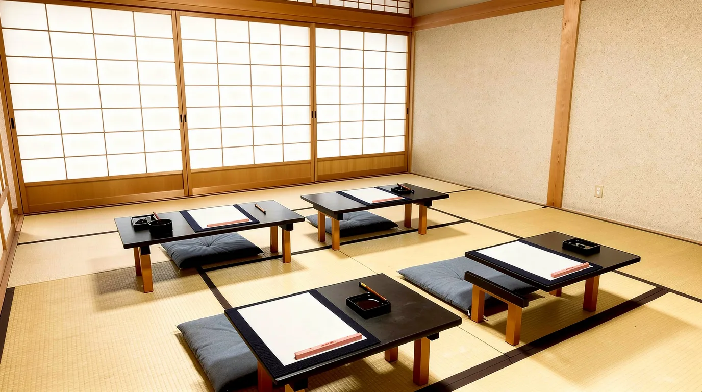 書道教室での指導風景