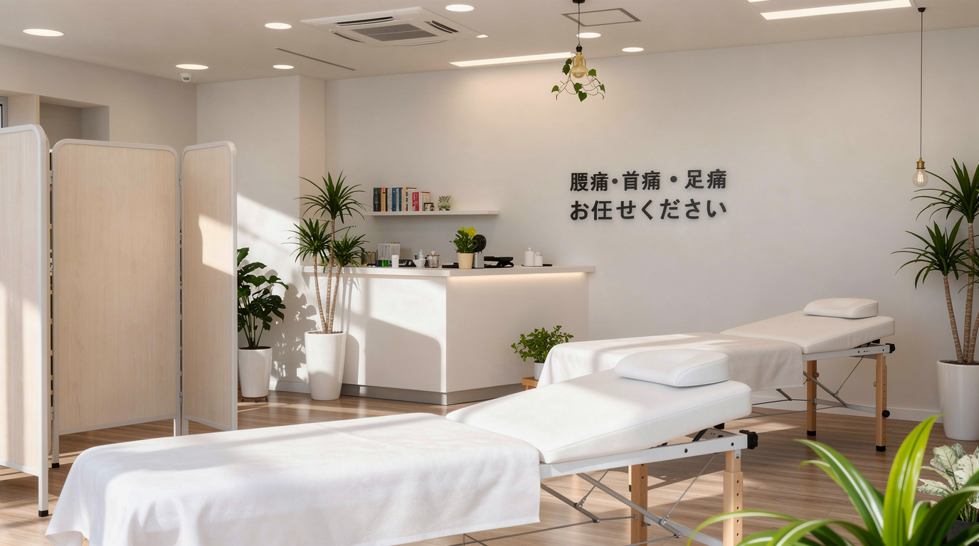 やすらぎ整体院の清潔な施術スペース