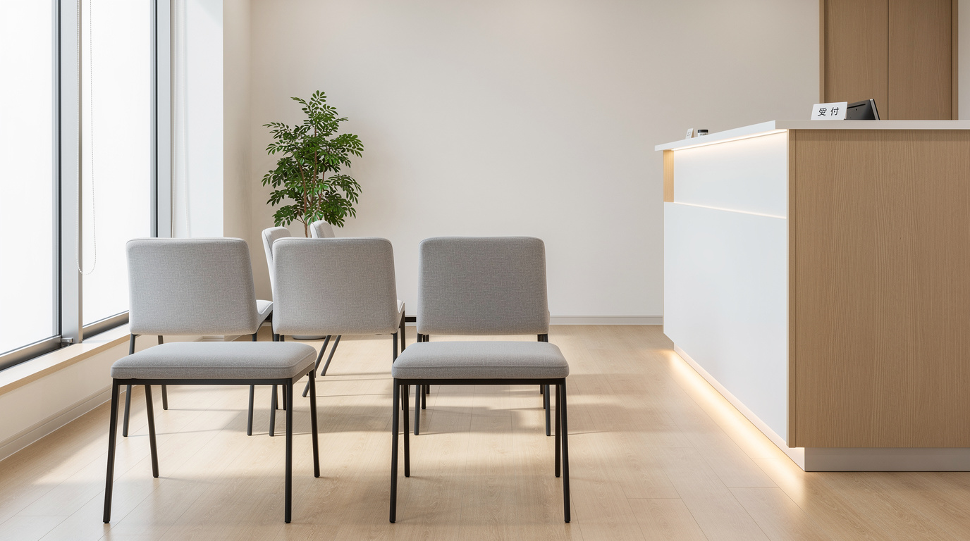 清潔な待合スペース